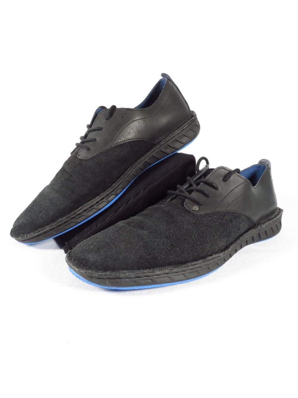 Backjoy Zen Oxford Shoes Men's Size 11 Black Blue Comfort StandRight
